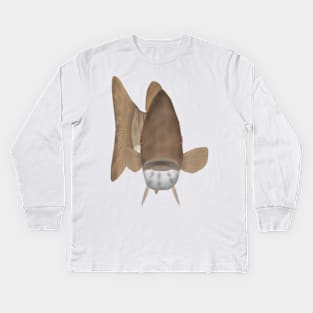 Smallmouth Bass - Fish head Kids Long Sleeve T-Shirt